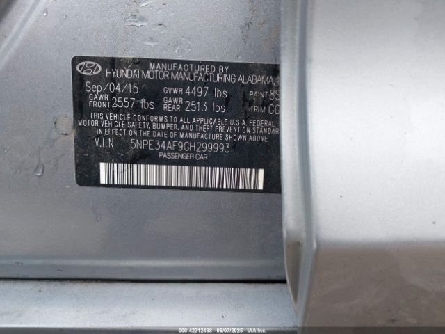 5NPE34AF9GH299993 Hyundai Sonata Sport