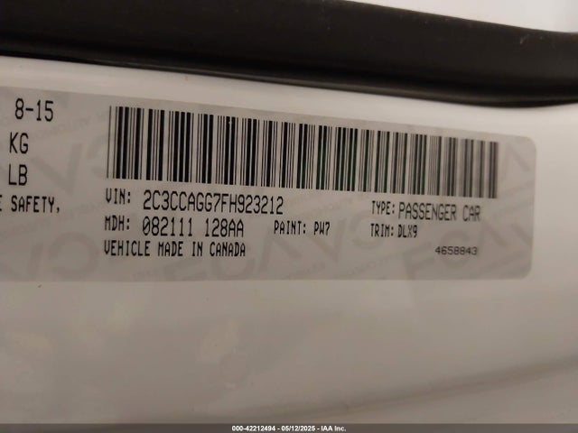 Chrysler 300 2015 2C3CCAGG7FH923212 Image 9