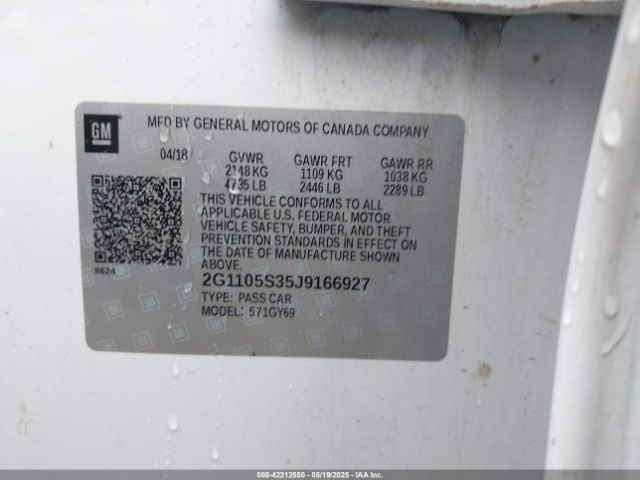 2G1105S35J9166927 Chevrolet IMPALA 1LT