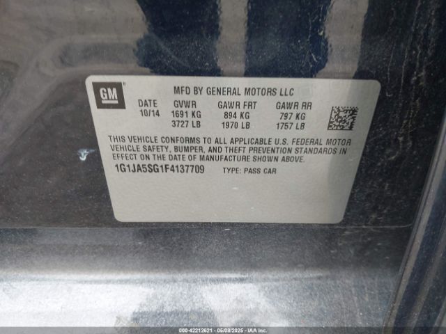 1G1JA5SG1F4137709 Chevrolet Sonic Ls Auto