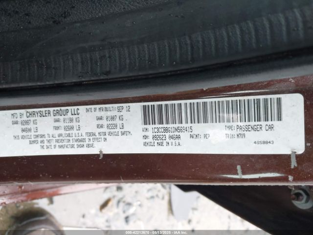 2013 CHRYSLER 200 1C3CCBBG1DN569415 Photo 8