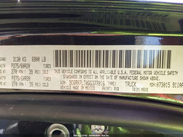 RAM 2016 2016 3C6RR7LT0GG377016 Image 9