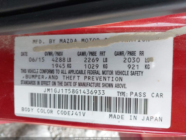 JM1GJ1T58G1436933 Mazda py