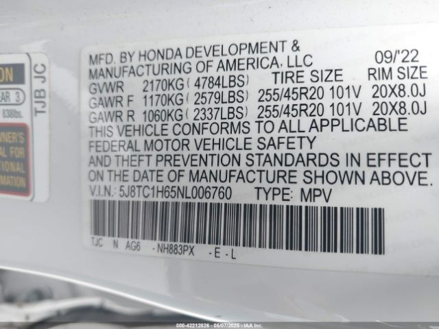 2022 ACURA RDX 5J8TC1H65NL006760 Photo 8