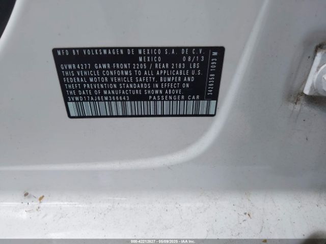 3VWD17AJ6EM366643 Volkswagen Jetta 1.8t Se