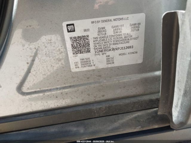 1GNERGKWXPJ112693 Chevrolet Traverse Fwd Lt Cloth