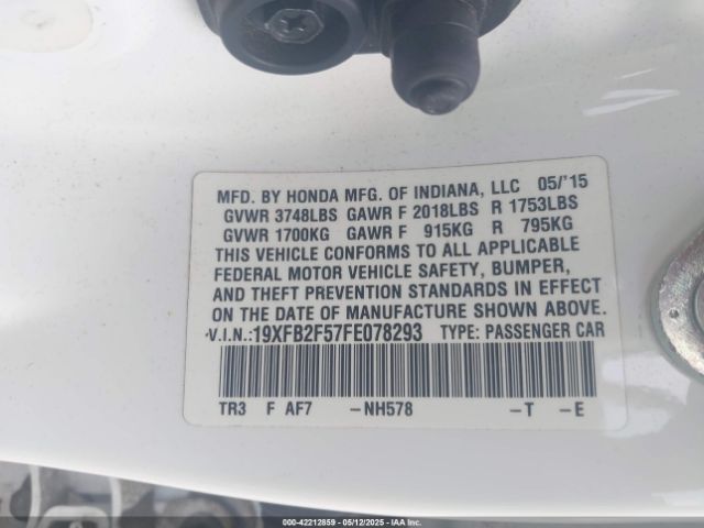 19XFB2F57FE078293 Honda Civic Lx
