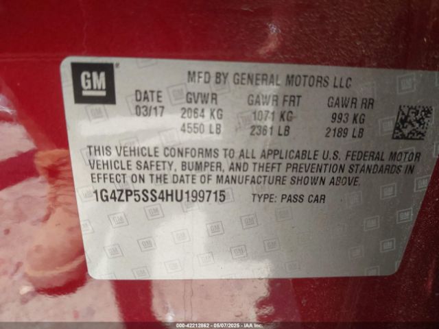 1G4ZP5SS4HU199715 Buick Lacrosse Essence
