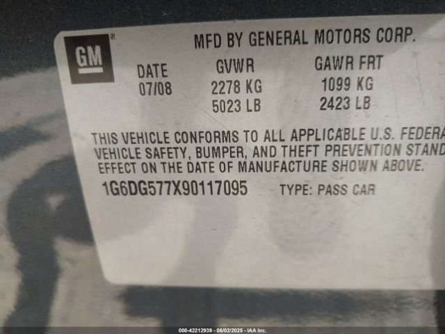 2009 CADILLAC CTS 1G6DG577X90117095 Photo 8