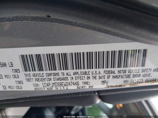 1C4PJMDS8EW247446 Jeep Cherokee Limited