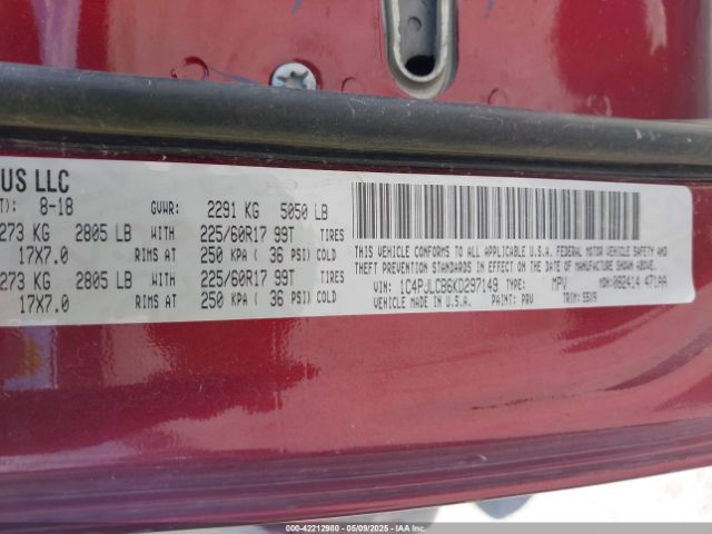 2019 JEEP CHEROKEE 1C4PJLCB6KD297149 Photo 8