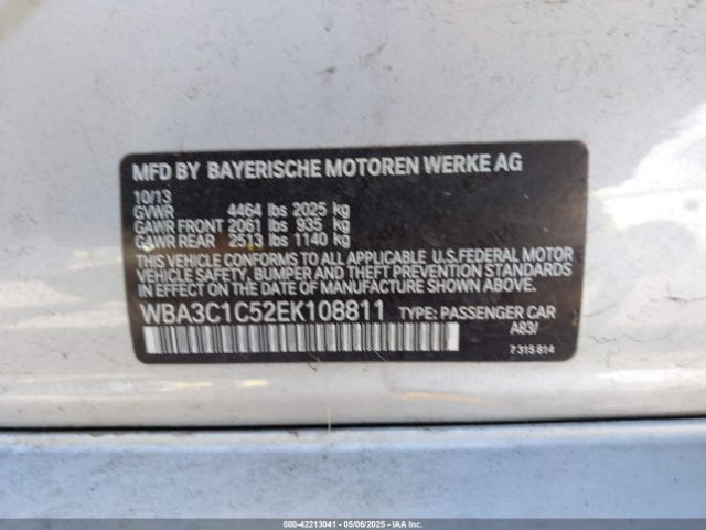 WBA3C1C52EK108811 BMW 328I
