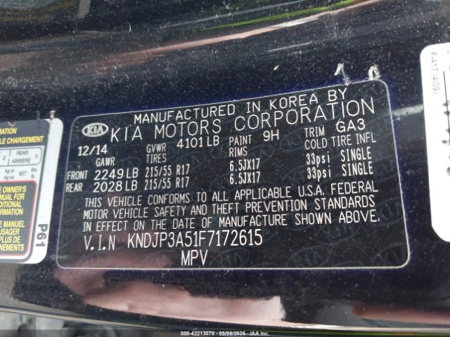 KNDJP3A51F7172615 KIA SOUL +
