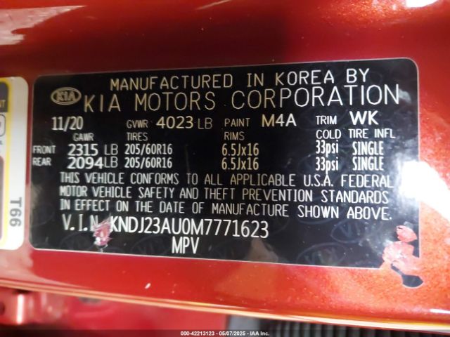 2021 KIA SOUL KNDJ23AU0M7771623 Photo 8