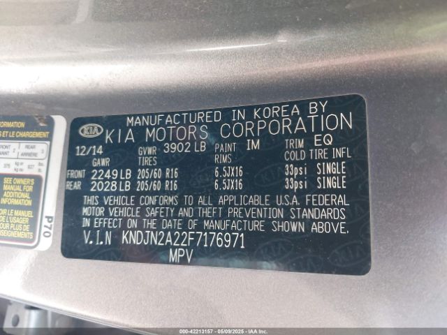 KNDJN2A22F7176971 KIA Soul