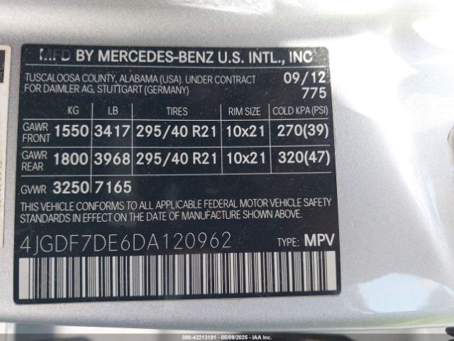 2013 MERCEDES-BENZ GL 550 4JGDF7DE6DA120962 Photo 8