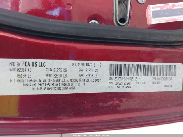2017 DODGE CHARGER 2C3CDXHG2HH515119 Photo 8