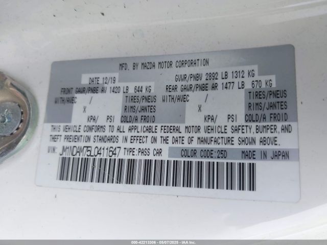 2020 MAZDA MX-5 MIATA RF JM1NDAM75L0411647 Photo 8