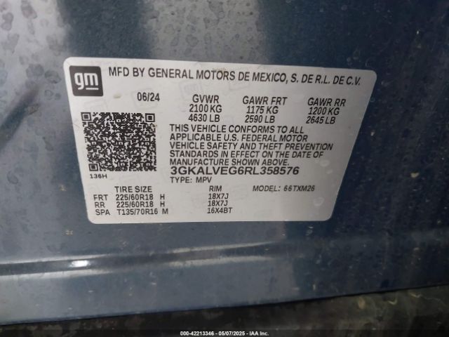 3GKALVEG6RL358576 GMC Terrain Awd Slt