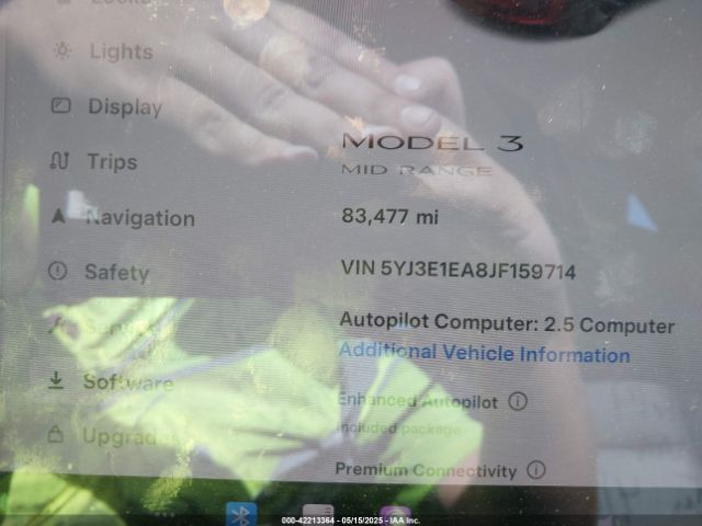 5YJ3E1EA8JF159714 Tesla Model 3 Long Range/mid Range