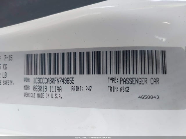 Chrysler 2015 2015 1C3CCCAB0FN749855 Image 9