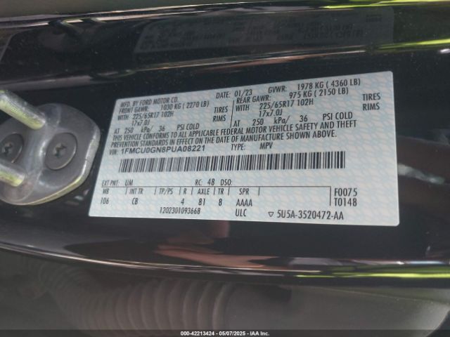 2023 FORD ESCAPE 1FMCU0GN8PUA08221 Photo 8