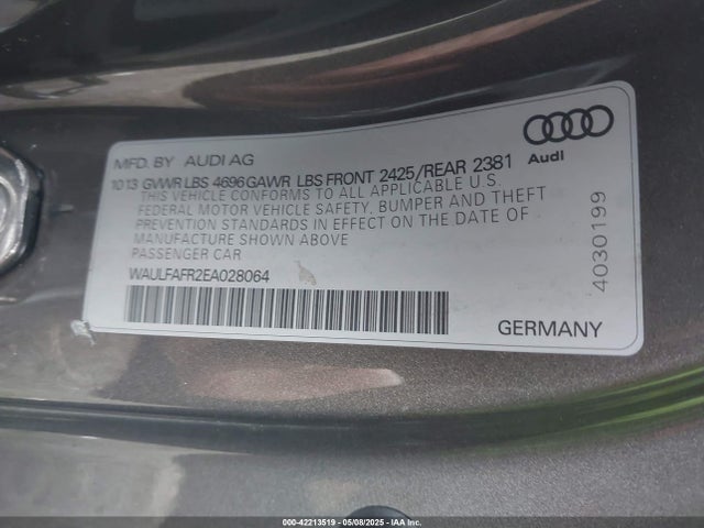 2014 AUDI A5 WAULFAFR2EA028064 Photo 8