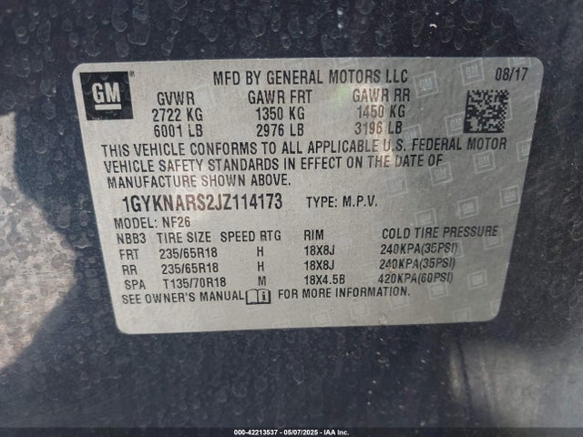 2018 CADILLAC XT5 1GYKNARS2JZ114173 Photo 8