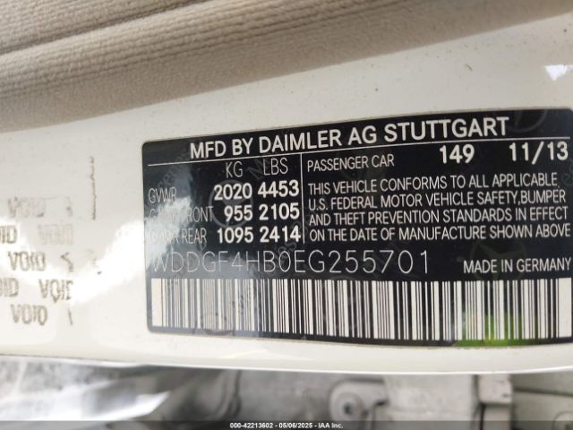 WDDGF4HB0EG255701 Mercedes-Benz C-class C 250 Sport/luxury