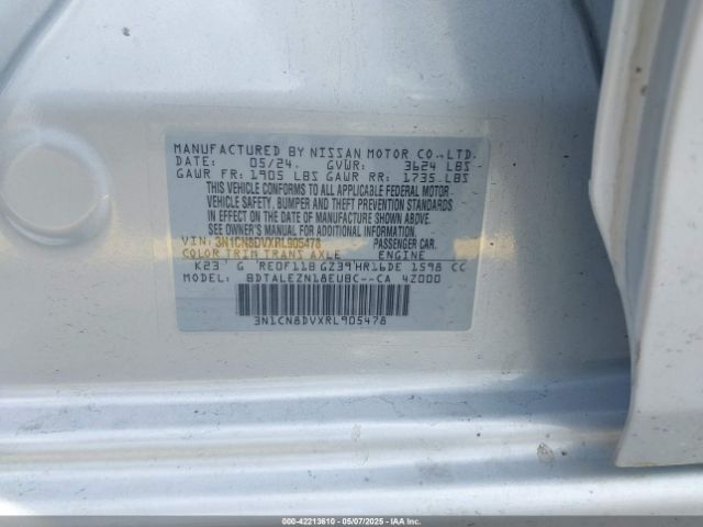 3N1CN8DVXRL905478 Nissan Versa 1.6 S
