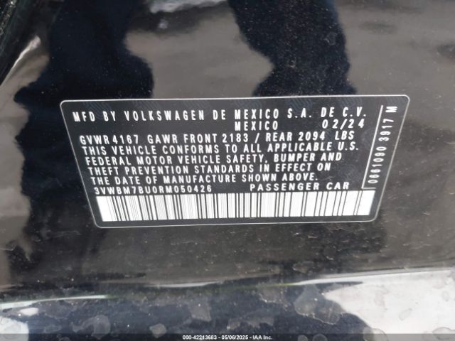 3VWBM7BU0RM050426 Volkswagen Jetta 1.5t Sport