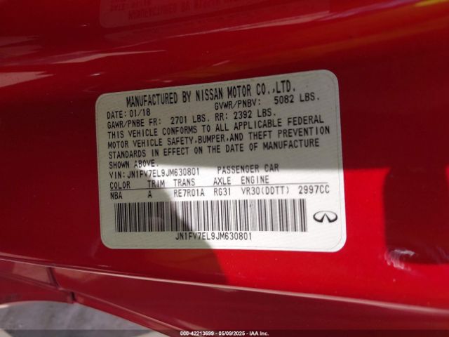 2018 INFINITI Q60 JN1FV7EL9JM630801 Photo 8