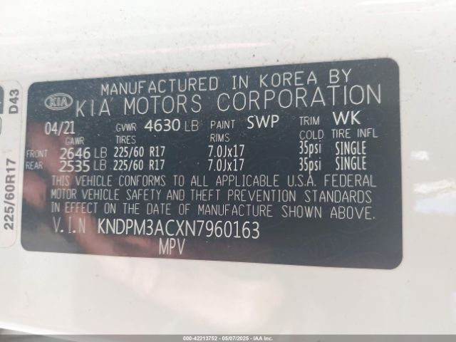 2022 KIA SPORTAGE KNDPM3ACXN7960163 Photo 8