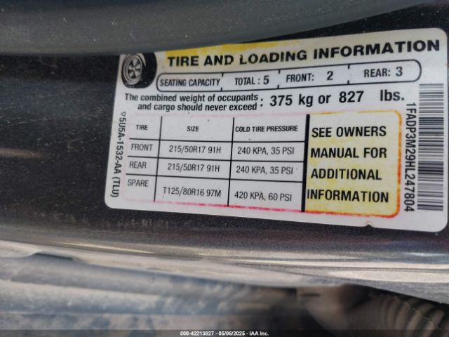 2017 FORD FOCUS 1FADP3M29HL247804 Photo 8