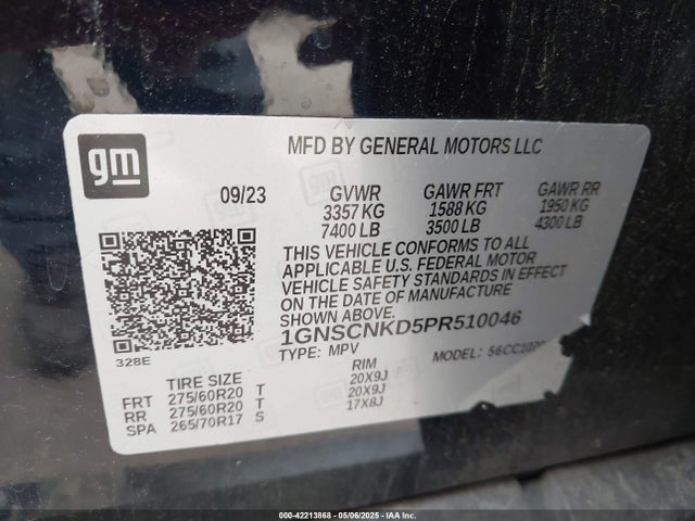 Chevrolet Tahoe 2wd Lt 2023 1GNSCNKD5PR510046 Image 9