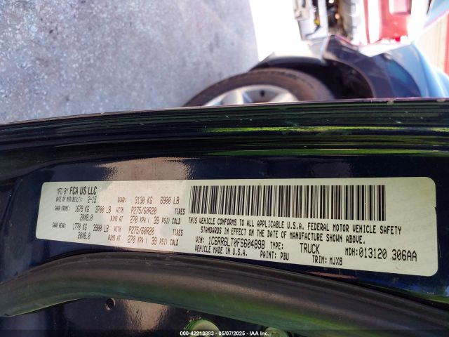 1C6RR6LT0FS604898 RAM 1500 Lone Star