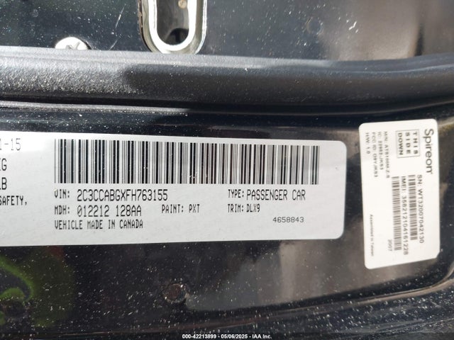 Chrysler 300 300s 2015 2C3CCABGXFH763155 Image 9