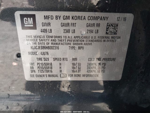 2017 BUICK ENCORE KL4CJESB6HB082316 Photo 8