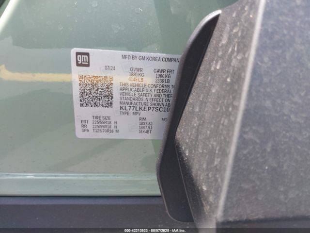 KL77LKEP7SC106127 Chevrolet Trax Fwd Activ