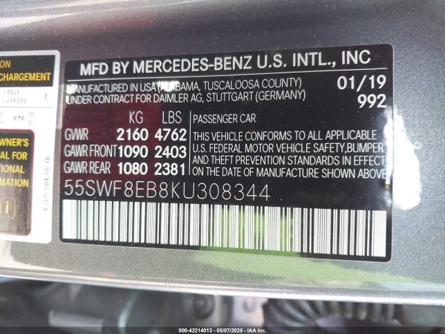 55SWF8EB8KU308344 Mercedes-Benz m264
