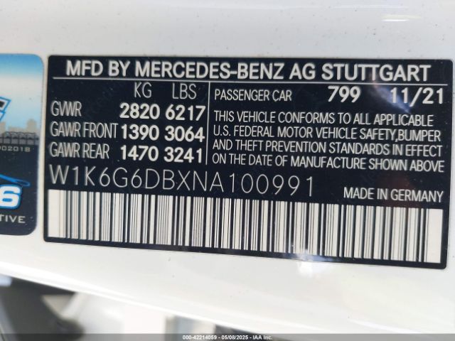 W1K6G6DBXNA100991 Mercedes-Benz m256