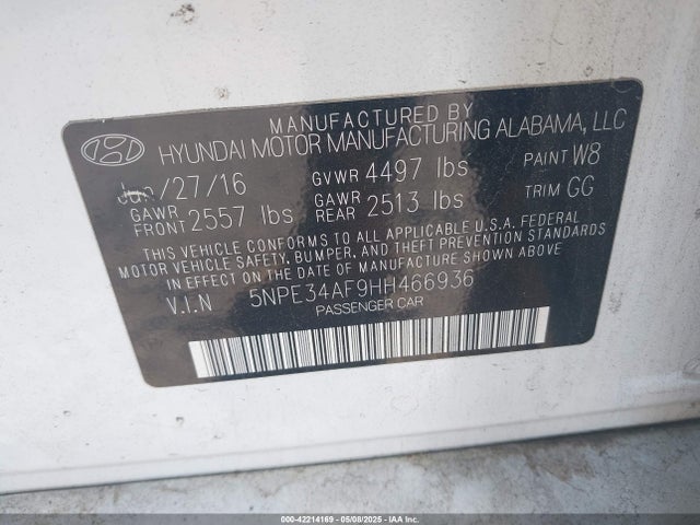 5NPE34AF9HH466936 Hyundai Sonata Sport