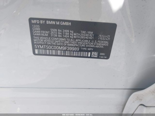 2021 BMW X3 M 5YMTS0C00M9F39989 Photo 8