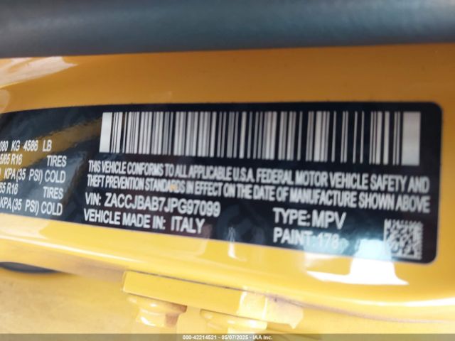 2018 JEEP RENEGADE ZACCJBAB7JPG97099 Photo 8