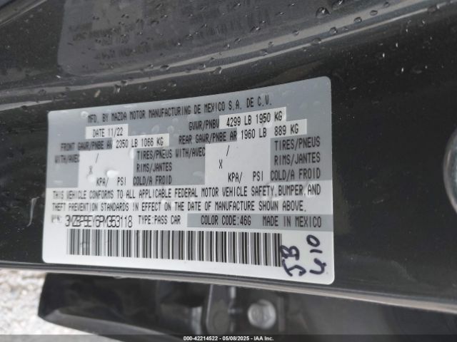 3MZBPBEY6PM353118 Mazda Mazda3 2.5 Turbo Premium Plus