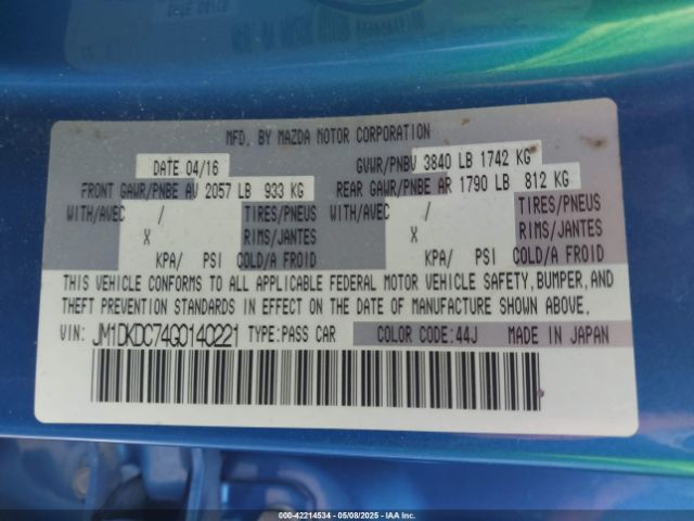 2016 MAZDA CX-3 JM1DKDC74G0140221 Photo 8