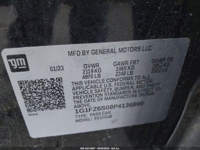 2023 CHEVROLET BOLT EUV 1G1FZ6S08P4136890 Photo 8