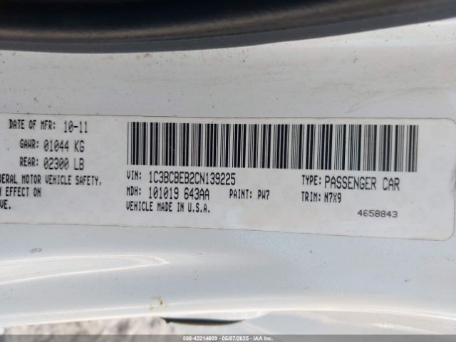 2012 CHRYSLER 200 1C3BCBEB2CN139225 Photo 8