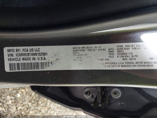 1C6RREBT4NN152981 RAM 1500