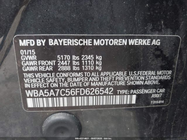 WBA5A7C56FD626542 BMW 528i Xdrive